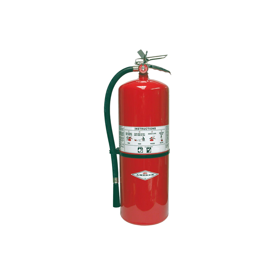Amerex 693X Purple K | 30 lb Brass Valve | Dry Chemical Fire Extinguisher with Wall Bracket | 120B:C